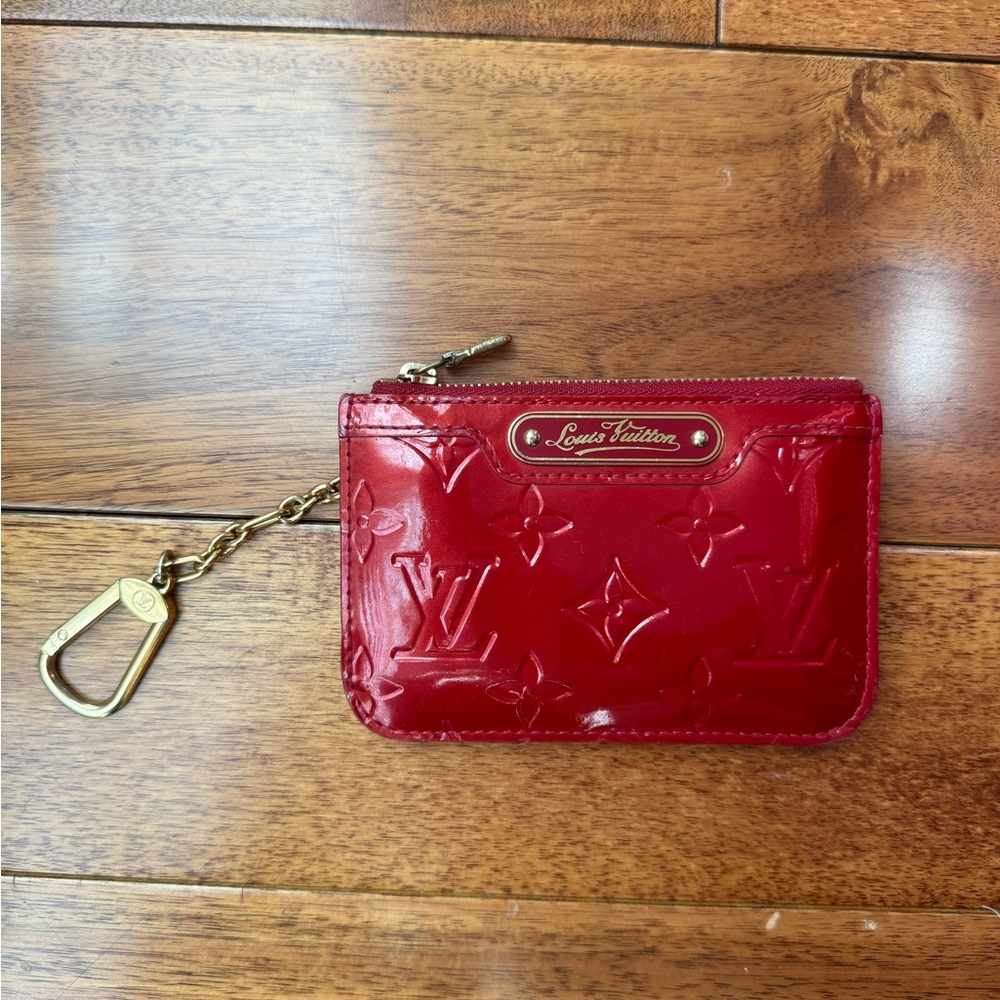 LOUIS VUITTON Vernis Pochette ClesNM Coin Purse Amethyst
